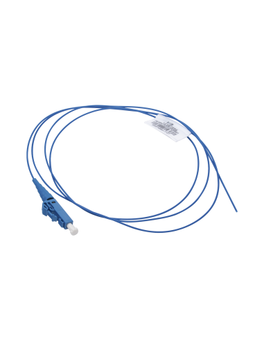 Pigtail de Fibra Óptica LC Simplex, Monomodo OS2 9/125, 900um, Color Azul, 1 Metro