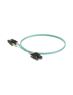 Jumper de Fibra Optica Multimodo 50/125 OM3, SC-SC Duplex, OFNR (Riser), Color Aqua, 3 Metros