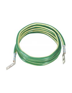 Jumper para Aterrizar Equipos, 6 AWG, con Terminal Doblada a 45 Grados, Para Conexión a Tierra y Terminal Recta Para Equipos,