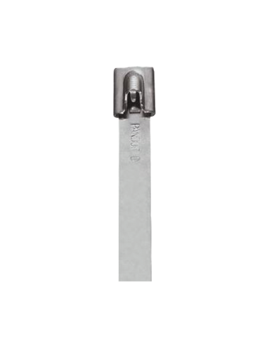 Cincho StrongHold de Acero Inoxidable Tipo 304, 201 mm largo x 7.9 mm ancho, Color Metálico, Paquete de 50pz