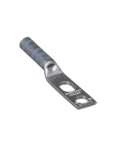 Zapata de compresión LCC6-14JAW-l para cal. 6 Awg, Doble barreno para tornillo prisionero de 1/4, 1 pz