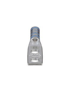 Zapata de compresión LCD6-14A-L para cal. 6 Awg, Doble barreno para tornillo prisionero de 1/4, Espaciado de orificio 16mm, 1