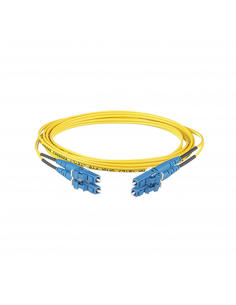 Jumper de Fibra Optica Monomodo 9/125 OS2, LC-LC Duplex, OFNR (Riser), Color Amarillo, 3 Metros 2