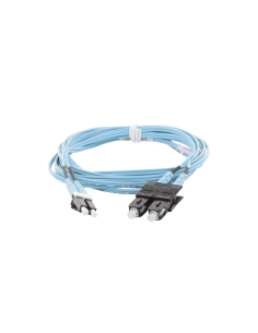 Jumper de Fibra Optica Multimodo 50/125 OM3, LC-SC Duplex, OFNR (Riser), Color Aqua, 3 Metros 2
