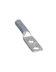 Zapata de compresión LCC6-14A-L para cal. 6 Awg, Doble barreno para tornillo prisionero de 1/4, Espaciado de orificio 16mm, 1 2