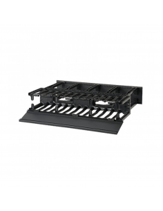 Organizador de Cables Horizontal NetManager de Alta Densidad, Doble (Frontal y Posterior), Para Rack de 19in, 2UR
