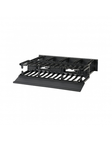 Organizador de Cables Horizontal NetManager de Alta Densidad, Doble (Frontal y Posterior), Para Rack de 19in, 2UR