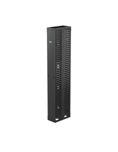 Organizador Vertical PatchRunnerâ¢, Doble (Frontal y Posterior), Para Rack Abierto de 45 Unidades, 10in de Ancho, Color Negro