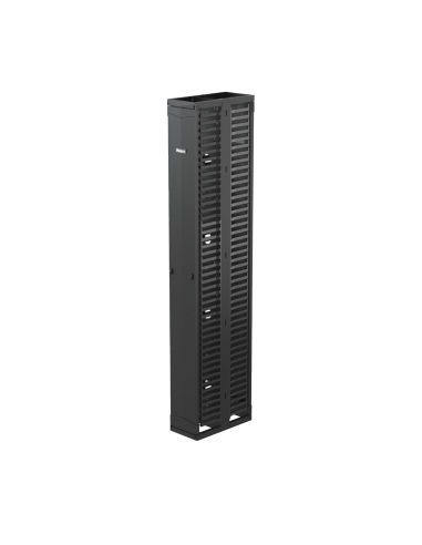 Organizador Vertical PatchRunnerâ¢, Doble (Frontal y Posterior), Para Rack Abierto de 45 Unidades, 10in de Ancho, Color Negro