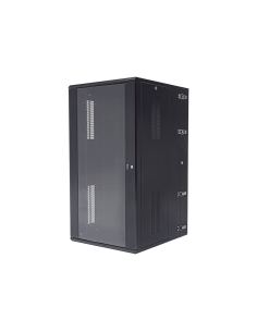 Gabinete PanZone de Montaje en Pared, de 19in, Puerta con Ventana de Seguridad, 26 UR, 762mm de Profundidad, Color Negro