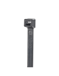 Cincho de Nylon 6.6 StrongHoldâ¢, 100mm largo x 2.5mm ancho, Color Negro, Exterior Resistente a Rayos UV, Paquete de 100pz