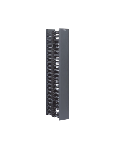 Organizador Vertical NetRunner, Doble (Frontal y Posterior), de 22.5 UR, 4.9in de Ancho, Color Negro