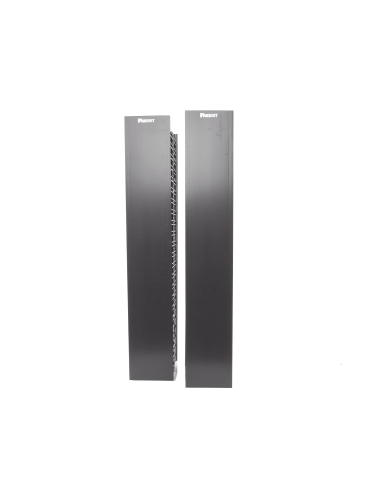 Organizador Vertical NetRunner, Doble (Frontal y Posterior), para Rack Abierto de 45 Unidades, 6.7in de Ancho, Color Negro