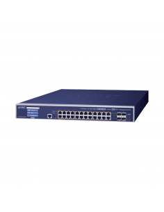 Switch Administrable Capa 3, 24 Puertos Gigabit 802.3bt, Hasta 600 W, 4 Puertos 10 G SFP+, Con Pantalla Táctil para Configura