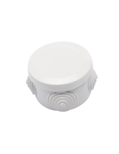 Caja Derivación-Conexión de Plástico Circular con 4 Glándulas de Goma (70 diámetro X 48 alto mm). Para Instalaciones Comercia