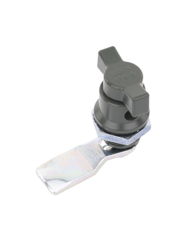 Cerradura de Medio Giro para Gabinetes Línea PST (Acero). Cuenta con Opción para Instalar Candado (no incluido).