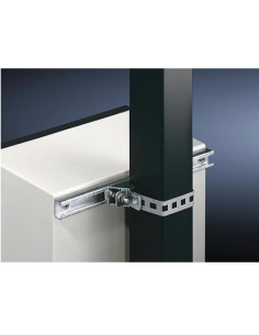 Juego de 2 Herrajes Metálicos para Fijación de Gabinetes Línea PST de 80 cm de ancho. Aplicable en Poste Cuadrado o Circular.