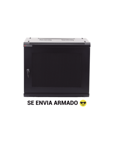 Gabinete PRECISION, Con Puerta Perforada, de 19in, 9UR, 450mm de Profundidad, Color Negro