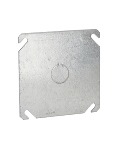 Tapa Cuadrada con Entrada de 1/2 para caja de 4".