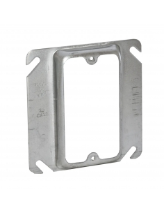 Sobretapa Cuadrada Galvanizada de 4", realce de 1/2".
