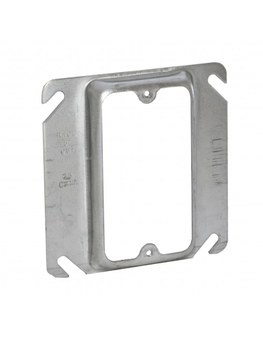 Sobretapa Cuadrada Galvanizada de 4", realce de 1/2".
