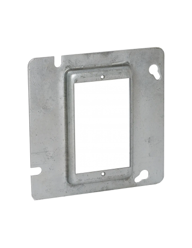 Sobretapa Cuadrada Galvanizada de 4 11-16", realce de 1/2".