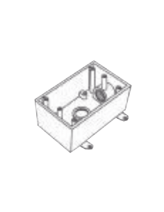 Caja Condulet FS de 3/4" (19.05 mm) con dos bocas a prueba de intemperie.