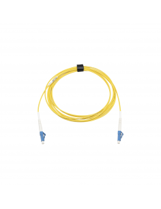 Jumper de Fibra Óptica Monomodo (OS2), XGLO, Riser, LC/UPC-LC/UPC Simplex, ONFR, Color Amarillo, 3 Metros