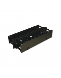 Organizador de Cable Horizontal RouteIT, Doble, Para Rack de 19in, 4in de profundidad, 2UR
