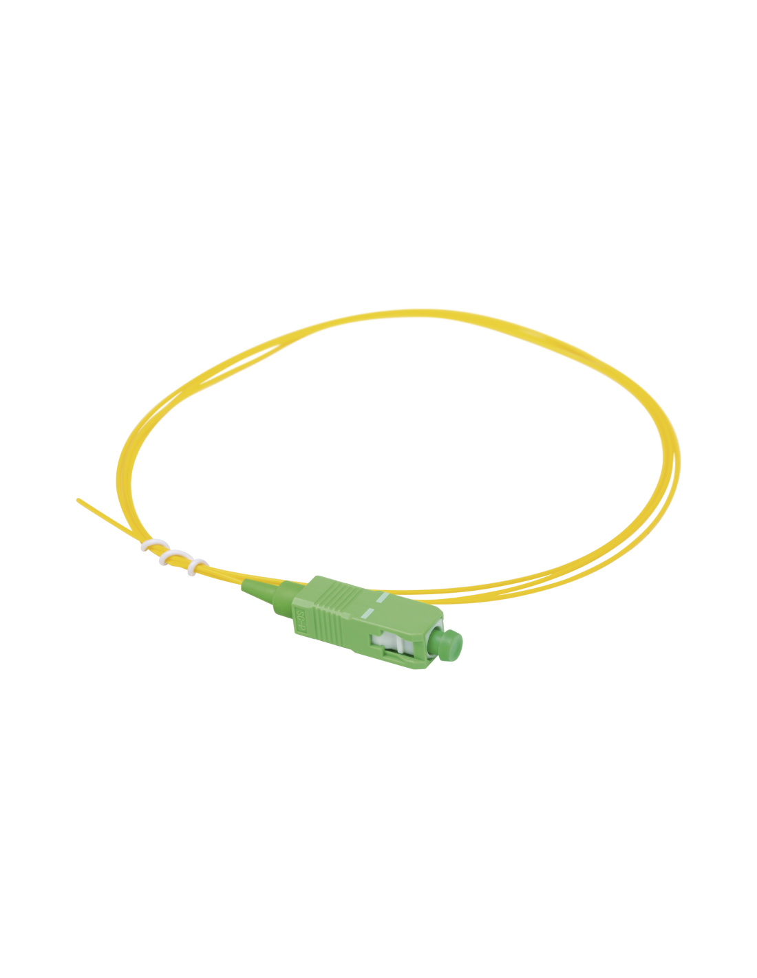 Pigtail de Fibra Óptica Monomodo SC/APC, simplex de 1 metro