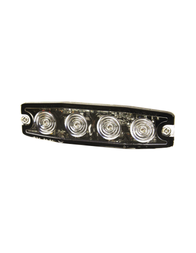 Luz Auxiliar de 4 LED, ámbar, SAE Clase I, Lente transparente