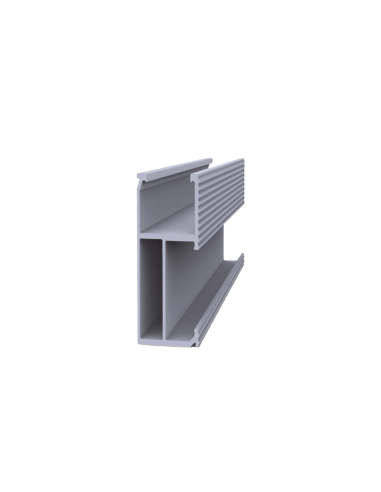 Riel 8 para montaje de módulos fotovoltaicos de aluminio anodizado de 1400mm.