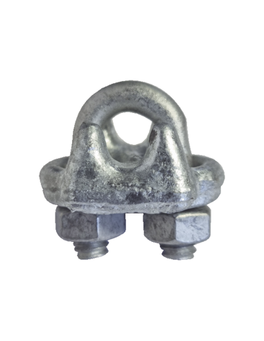 Nudo/ Perro/ Abrazadera Acero Forjado para Cable de 5/16", Galv. por Inmersión en Caliente.