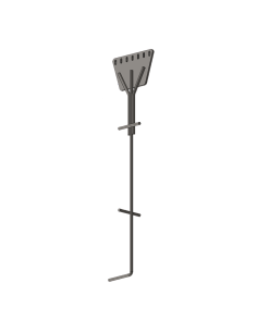 Ancla de Piso Tipo Paleta 7 Orificios para Retenida. Placa: 3/4", Redondo: 1", Altura: 210 cm. Galv. Inmersión.