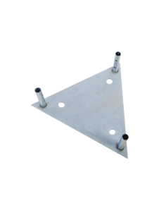 Base para Tramo STZ60G con Placa 1/2", Niple de 3/4", Galvanizado por Inmersión en Caliente.