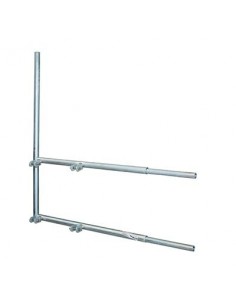 Brazo tipo "F" para tramos STZ-30, galvanizado por electrólisis.