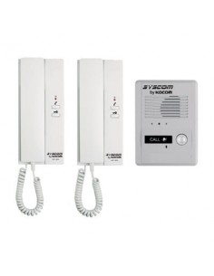Kit de Audio Portero con 2 Auriculares y Frente de Calle