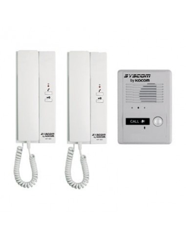 Kit de Audio Portero con 2 Auriculares y Frente de Calle