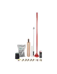 Kit Pararrayo con Punta en Aluminio con Accesorios para Protección de Diámetro de 160 m.