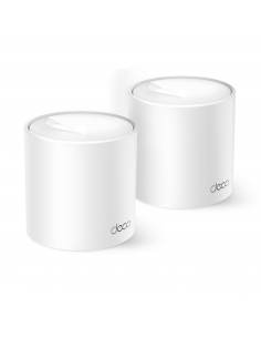 Kit 2 Routers Inalámbricos MESH Interior para Hogar / Doble Banda Wi-Fi 6 AX1500 Mbps / 2 Puerto Gigabit WAN/LAN / 2 Antenas