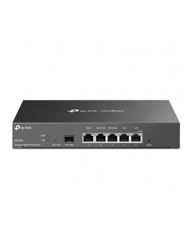 Router Omada VPN / SDN Multi-WAN Gigabit / 1 Puerto WAN SFP Gigabit / 1 Puerto WAN RJ45 Gigabit / 2 Puertos LAN RJ45 Gigabit