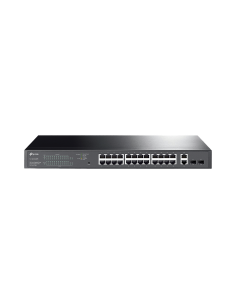 Switch PoE Administrable 24 puertos 10/100/1000 Mbps / 2 puertos SFP / 24 puertos PoE af/at / Presupuesto PoE 250W /
