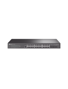 Switch Omada SDN Administrable / 24 puertos Gigabit y 4 puertos SFP+ / Funciones sFlow, QinQ y QoS / Administración centraliz