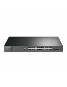 Switch L2+ Omada PoE+ / 24 Puertos PoE+ 10/100/1000 Mbps / 4 Puertos SFP+ 10G / 2 Puertos Consola (RJ45 y microUSB) / Adminis