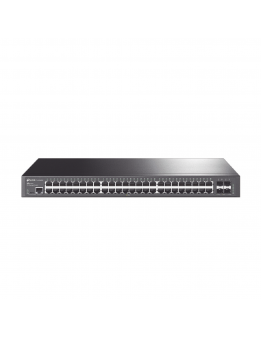 Switch Omada SDN Administrable / 48 puertos Gigabit y 4 puertos SFP+ / Funciones sFlow, QinQ y QoS / Administración centraliz