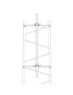 Brazo para Sección #2 Torre Titan con Herrajes y Mástil de 6' (1.8m).