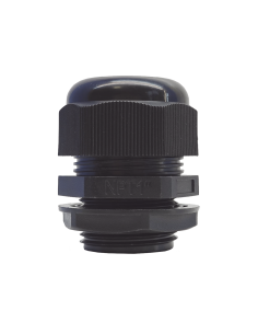 Conector Plástico Negro Tipo Glándula para Rosca NPT 1"