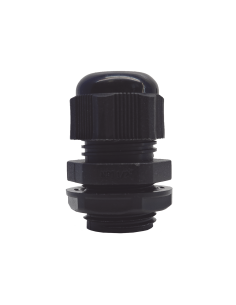 Conector Plástico Negro Tipo Glándula para Rosca NPT 1/2"