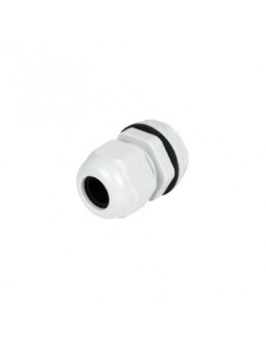 Conector Plástico Gris Tipo Glándula para Cable de 3.5 a 6 mm de Diámetro.