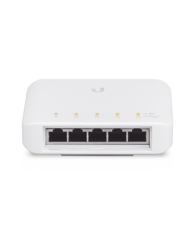 Switch UniFi FLEX de 5 puertos para semi-exterior IP55 (1 x PoE de entrada 802.3af/at/bt y 4 puertos PoE de salida 802.3af)